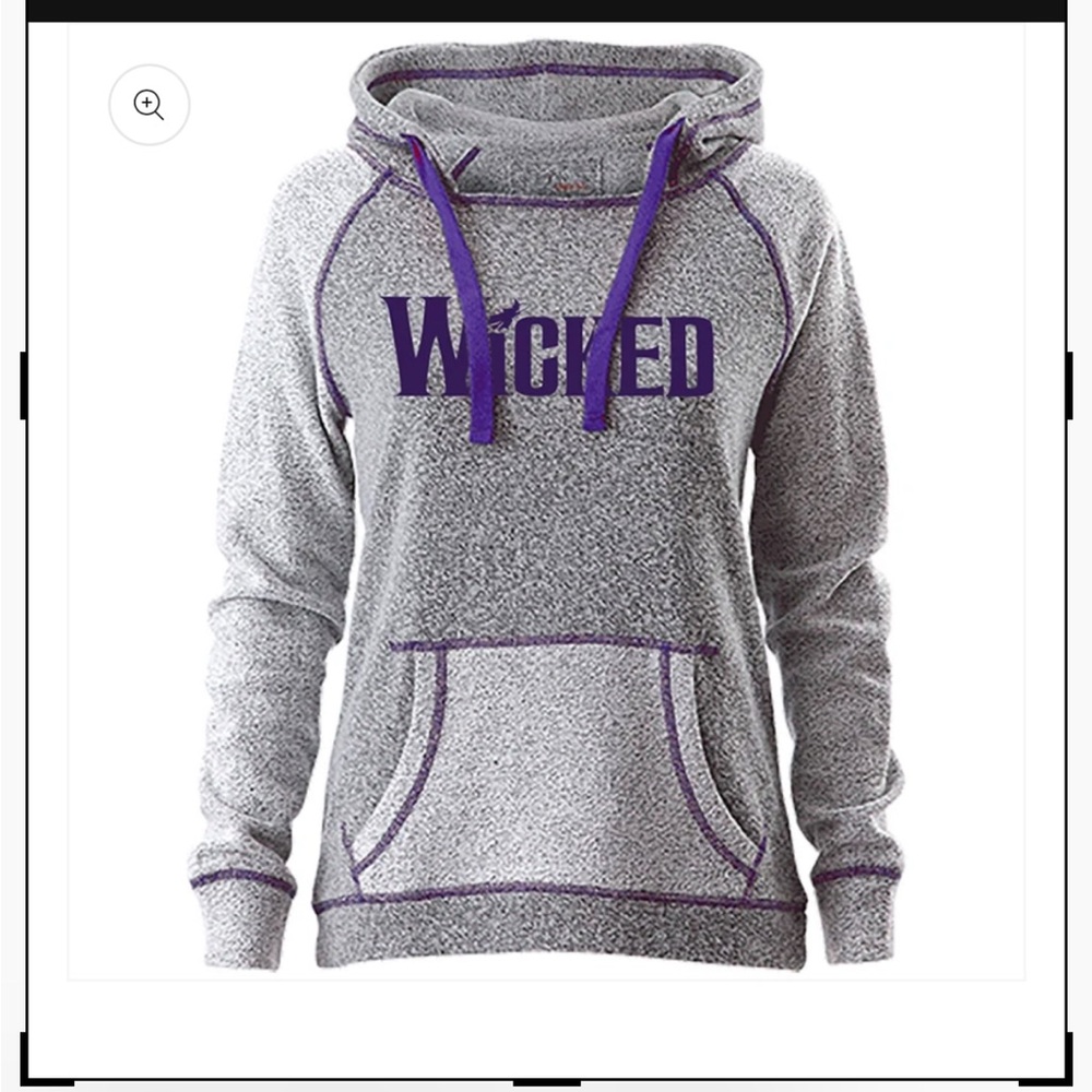 Wicked the musical women’s hooded lightweight sweatshirt size L organic cotton